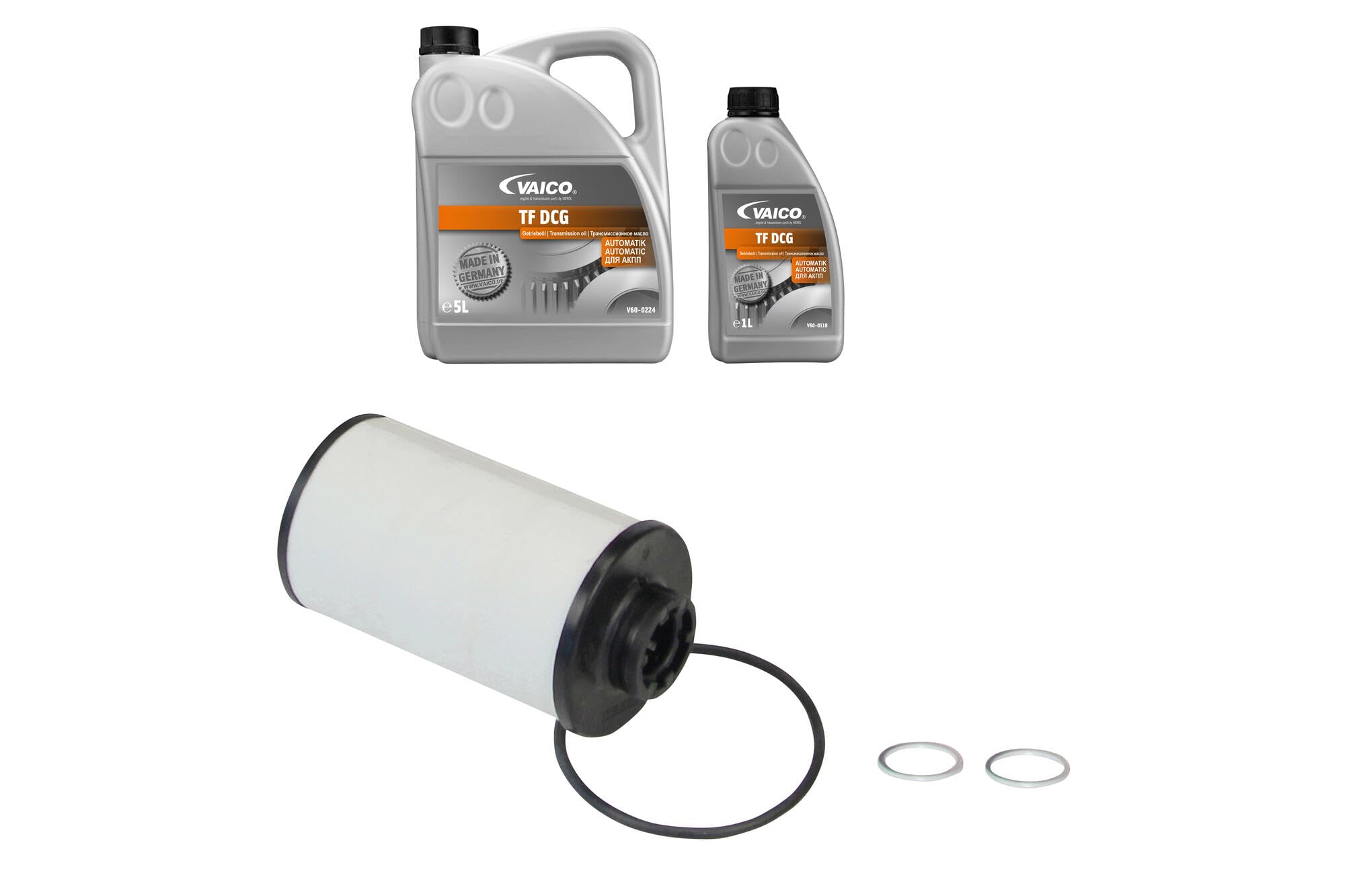 VAICO ÖLWECHSEL FILTERSET GETRIEBE 6L ÖL 6-GANG DKG DQ250 für AUDI VW SEAT SKODA