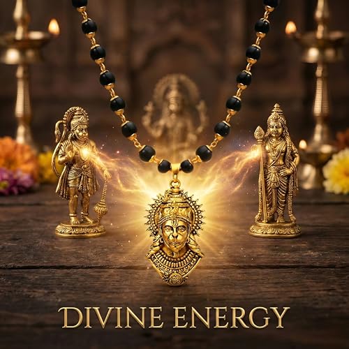 Image of Gratify Original Karungali Mala 54 Beads (7mm) for Men & Women | Authentic Black Ebony Wood Mala with Gold Plated Metal Caps | Spiritual Necklace for Meditation, Prayer, Energy Balance & Positive Vibes