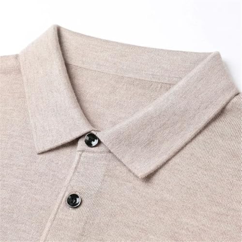 Men Wool Lapel Long Sleeve Sweaters Loose Tops Knit Long Sleeve Button Up Pullover Jumper3