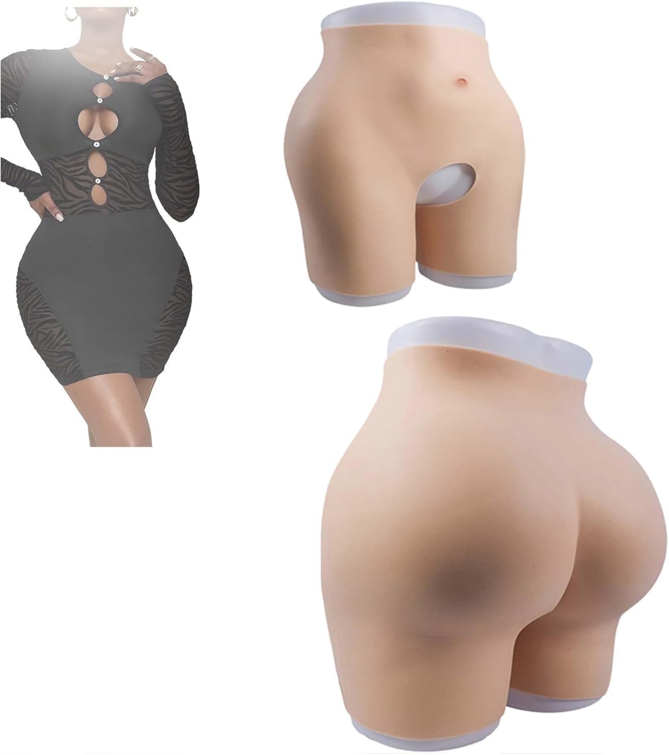 Faux sous-vêtements à grosses fesses en silicone pour silhouette féminine et cosplay