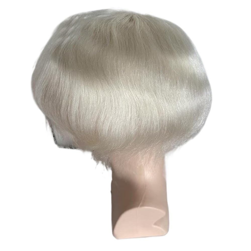 Men's Toupee Sistema di sostituzione dei capelli con base in pizzo francese da 8"x10" for uomo, parrucchino umani indiani in completo