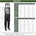 Chest Waders Breathable Waterproof Stocking Foot River Wader Pants Hunting Men's Plus Size Wader(XXXL)