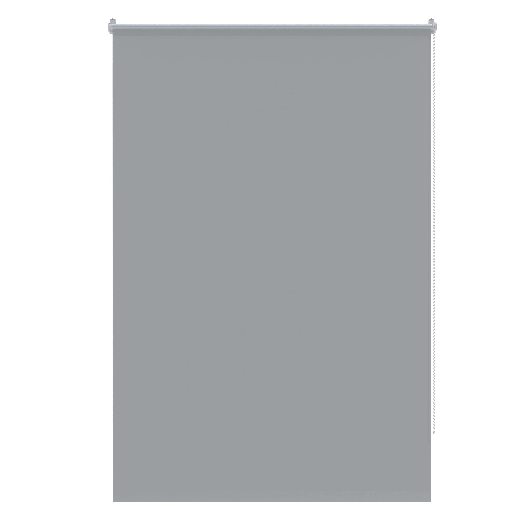 Aufun Estor opaco térmico enrollable de tracción lateral, sin taladrar, fijación Klemmfix (120 x 160 cm, gris)