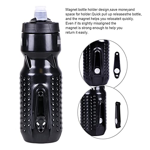 jiejie store Fietsen Magnetische Fles Fiets 710 ml Waterfles Fiets Draagbare Ketel Sportwater Plastic Fles Accessoires 100% nieuw en van hoge kwaliteit: oppervlaktetextu (Color : Black) - Image 6