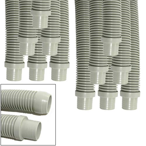 Puri Tech 12 Pack Universal Swimming Pool Cleaner Suction Hose 48 Long Grey Color for Hayward Navigator, Vac Ultra, AquaBug, Polaris ATV and More