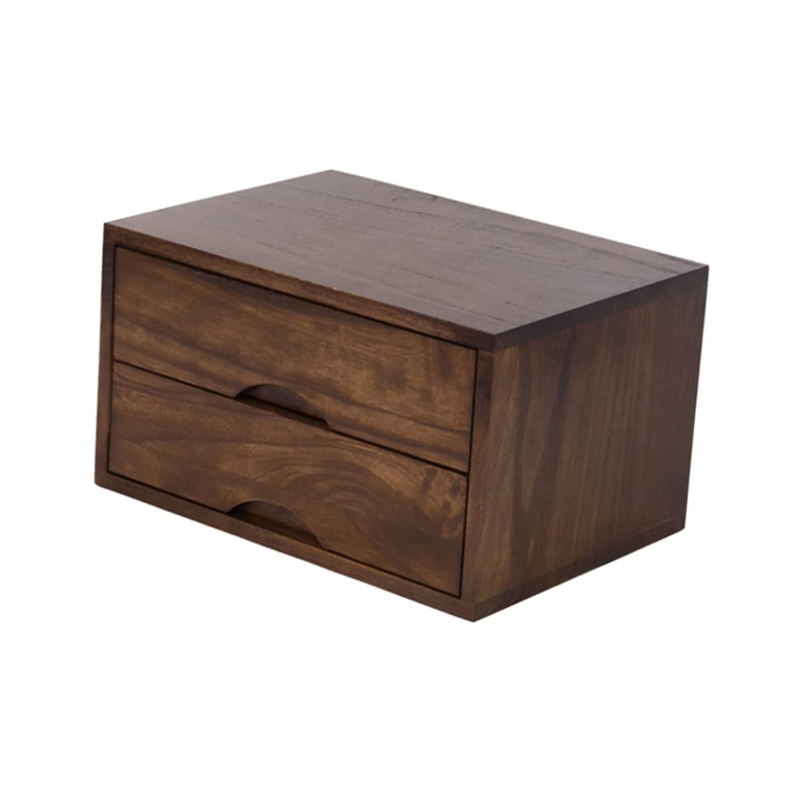 Archivador de escritorio – Caja de almacenamiento de madera maciza – Organizador de escritorio, caja de almacenamiento organizador de escritorio de madera de 2/4 capas, gabinete de almacenamiento con