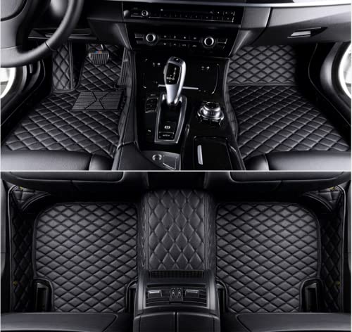 ZGWANGMEI Custom Car Floor Mats for 99.99% Sedan SUV Sports Car Men Women Protection Full Coverage Pads Anti-Slip Leather Floor Lining All Weather Car Floor Mats (Black)