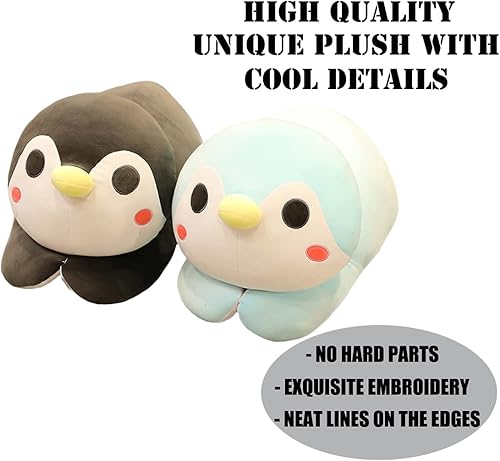 Vista 93 de ELAINREN Peluche de gatito negro ultrasuave, almohada grande para abrazar, cojín de peluche para abrazar, regalo de decoración de regalo, 31.5