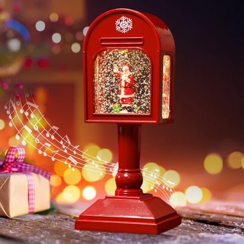 Weihnachtsdeko Laterne,Weihnachts Schneekugel Laterne mit...