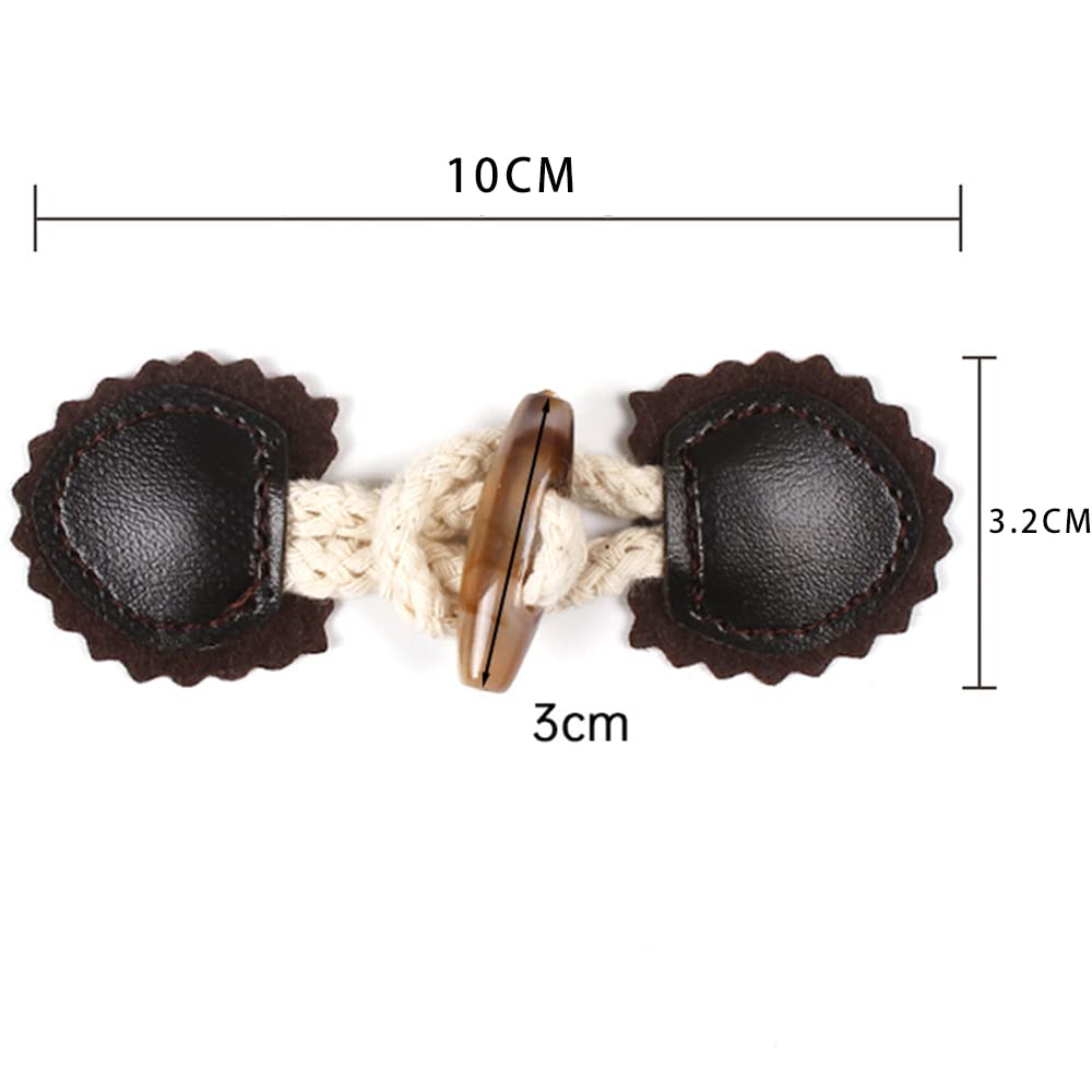 Monstrate 4 Botones De Cierre De Palanca De Cuerno Para Ropa De Cuero Pu Para Coser Diy Para Chaqueta Negra Gris Blanco 2piezas
