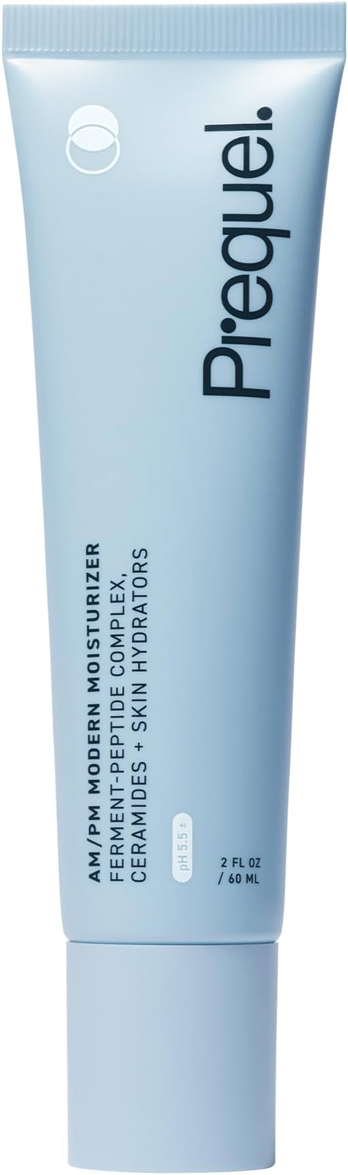 Prequel Crema Humectante Facial con Péptidos, Ceramidas y Glicerina para la Barrera | Humectante Facial con Péptidos, Ceramidas y Glicerina para Piel Sensible, Crema de Soporte de Barrera No Grasosa para Hidratación AM PM 2 Fl Oz (Paquete de 1)