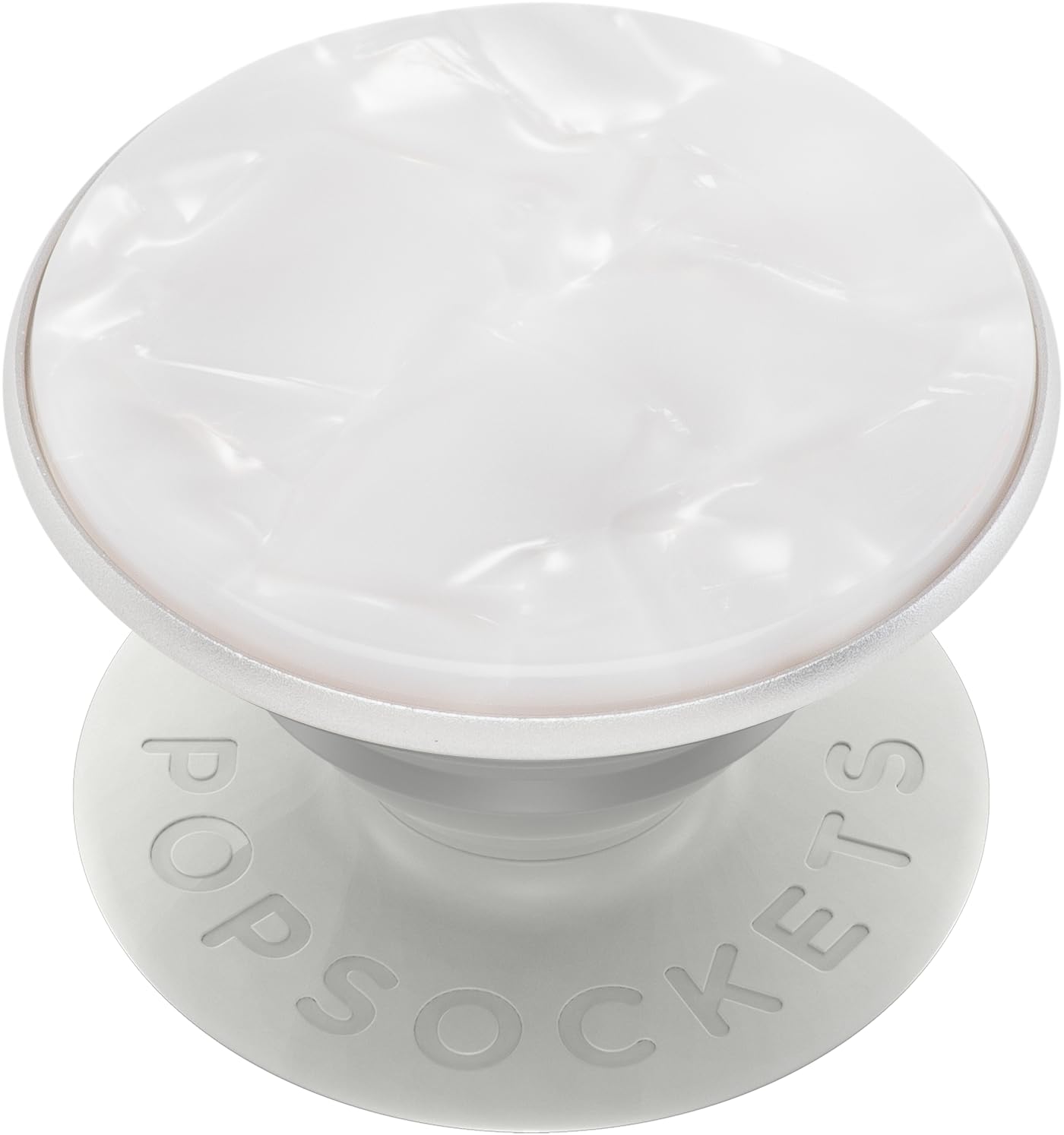 PopSockets: PopGrip Expanding Stand and Grip with a Swappable Top for Phones & Tablets - Acetate Pearl White