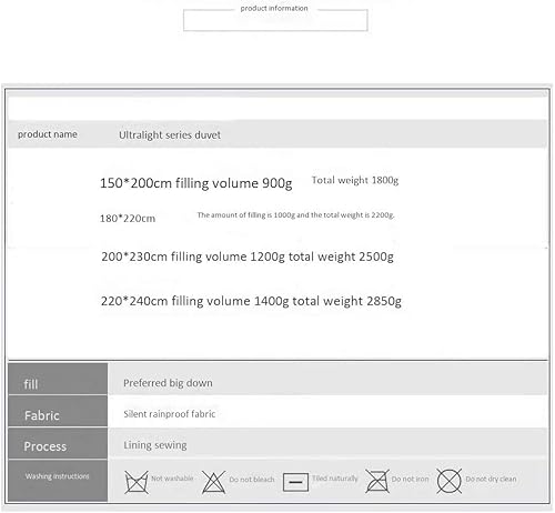 Miniatura 2 de Breathable Single Double Duvet Insert Soft Quilt Warm Duvet Insert Duvet Comforter-Fluffy White Duck Down Thickened Quilt Core Soft