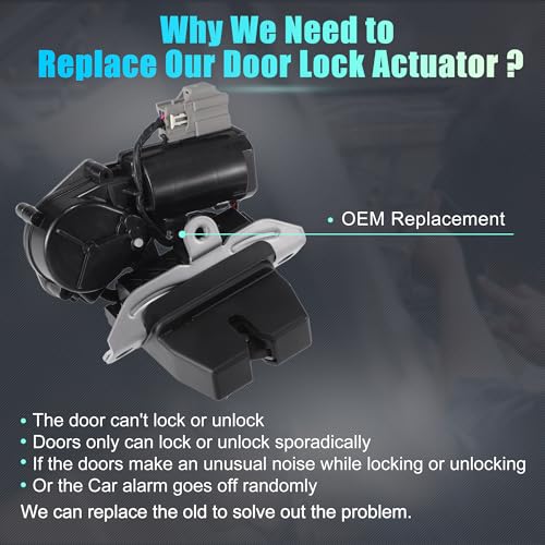 Image of X AUTOHAUX Replacement Rear Liftgate Door Lock Actuator for Ford Escape 2018-2019 Tailgate Latch Assembly No.GJ5Z7443150B Black