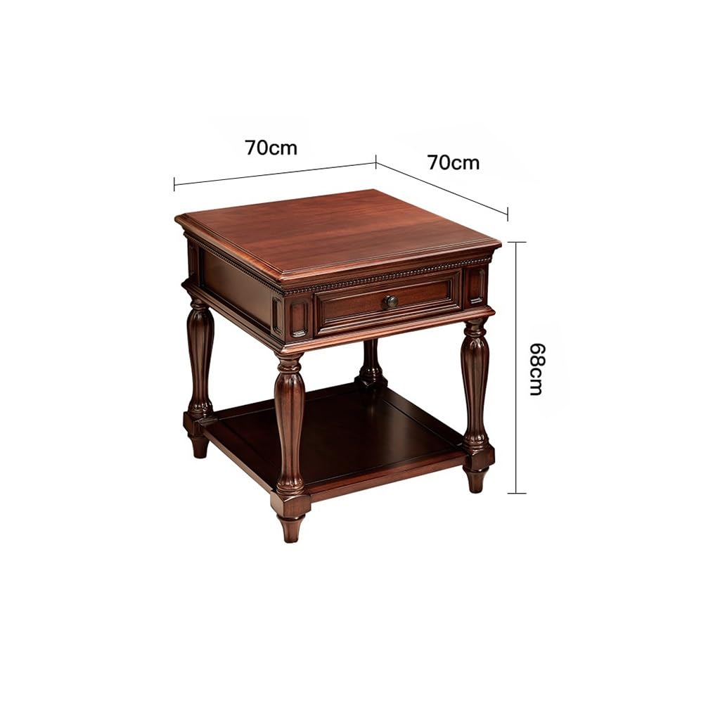 eexbz Sofa Wooden Side Table Sofa Side Table Bedside Table Living Room Single Drawer Storage Corner Table Sofas for Living Room