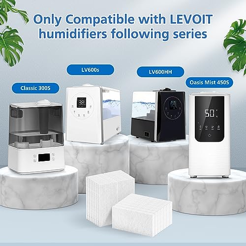 Image of ShufudeJa Humidifier Aroma Pads 30 Pack, Aroma Pad Replacement Filter Compatible with LEVOIT LV600S, Classic300S, LV600HH, OasisMist450S Humidifiers, Increase Fragrance Function