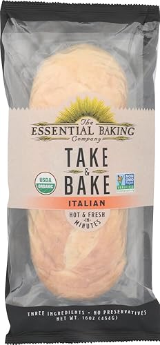 Essential Baking Company (No es un estuche) Pan orgánico para tomar y hornear italiano