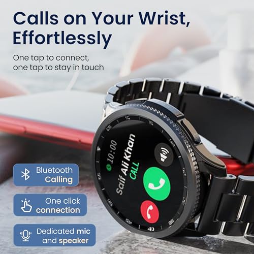 Image of GOBOULT Pyro Smartwatch 1.43'' AMOLED Screen, BT Calling 5.3, 600 Nits Brightness, IP68, 150+ Watchfaces, 120+ Sports Modes, AI Voice Assistant, SpO2 Monitoring (Graphite)