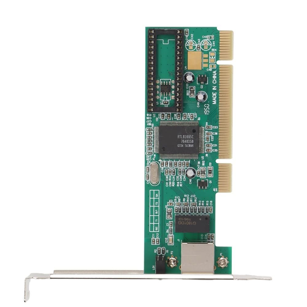 Anu Limen PCI Gigabit Network Card with RJ45 Port – RTL8169 Chip, 10/100/1000Mbps Auto-Negotiation, Full/Half Duplex for Windows and for Linux Systems