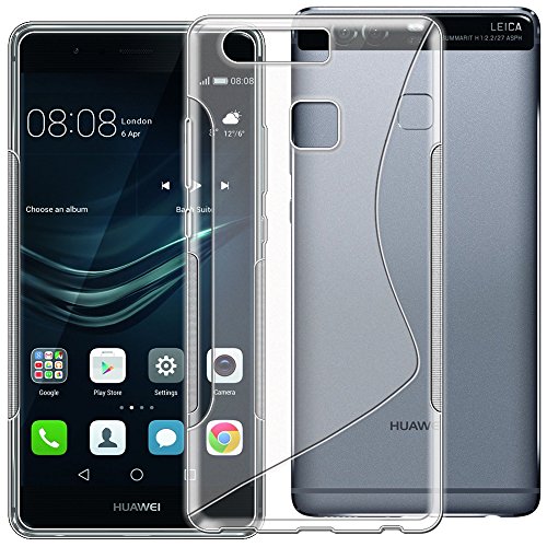 ebestStar - Cover Compatibile con Huawei P9 Custodia Protezione S-Line Design Silicone Gel TPU Morbida e Sottile, Trasparente [Apparecchio: 145 x 70.9 x 7mm, 5.2'']