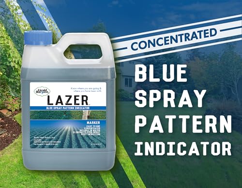 Image of Liquid Harvest Lazer Blue - 32 Ounces - Concentrated Spray Pattern Indicator - Perfect Weed / Fertilizer Marking Dye, Turf Mark and Blue Herbicide Marker