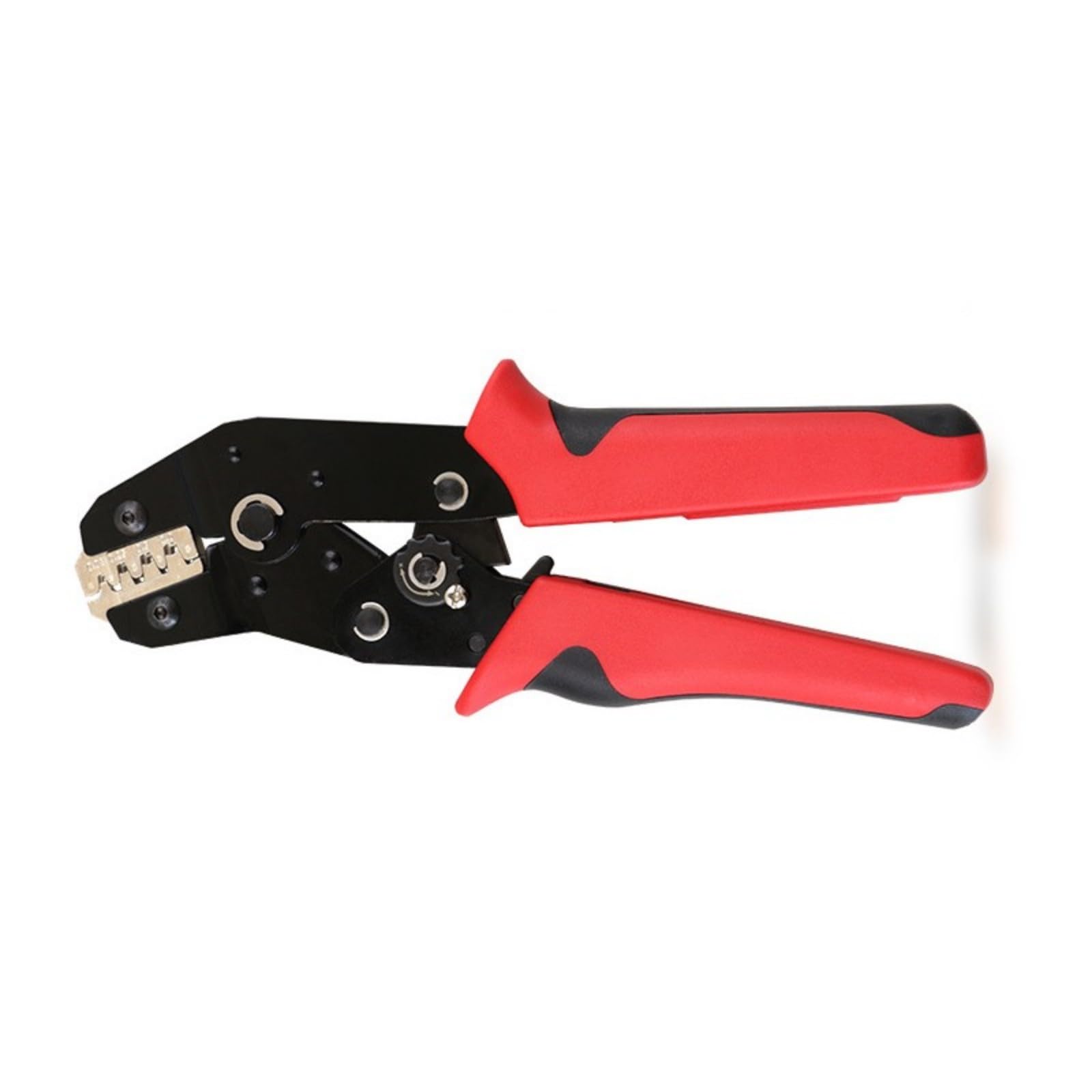 Msioytog Red And Black Ergonomic Handheld Crimping Pliers With Adjustable Crimp Force For Enthusiasts And Technician For Cable 0.08 To 1Mm² Wire Terminals Crimper