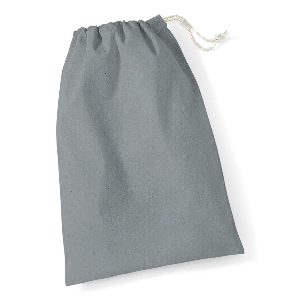 EliteKoopers Grey Plain Reusable Storage Laundry Bags Drawstring Bag Organiser For Storage Items (1Pcs Medium)
