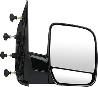 ECCPP Folding Manual Side View Mirrors Right Passenger Side Tow Mirror Replacement fit for 2002 2003 2004 2005 2006 2007 2008 For Ford E150 E250 E350 E450 E550 Econoline Van (Passenger Side (RH))