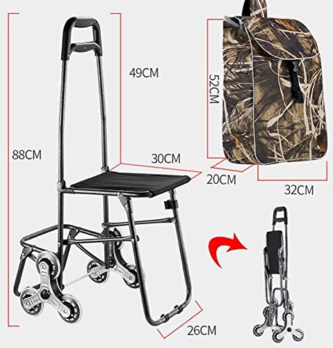 Einkaufstrolley Einkaufswagen Mit Schwenkrädern, Leichte Tasche, Zusammenklappbar, Faltbar, For 4 Bis 6 Lebensmittel… – Bild 8
