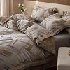 AOJIM Vintage Style Duvet Cover Set 3 Pieces Soft Breathable Muslin Cotton Bedding Set Modern Geometric Jacquard Comforter Cover Twin Size and 2 Pillowcases Retro Reversible Bedding Duvet Cover Set