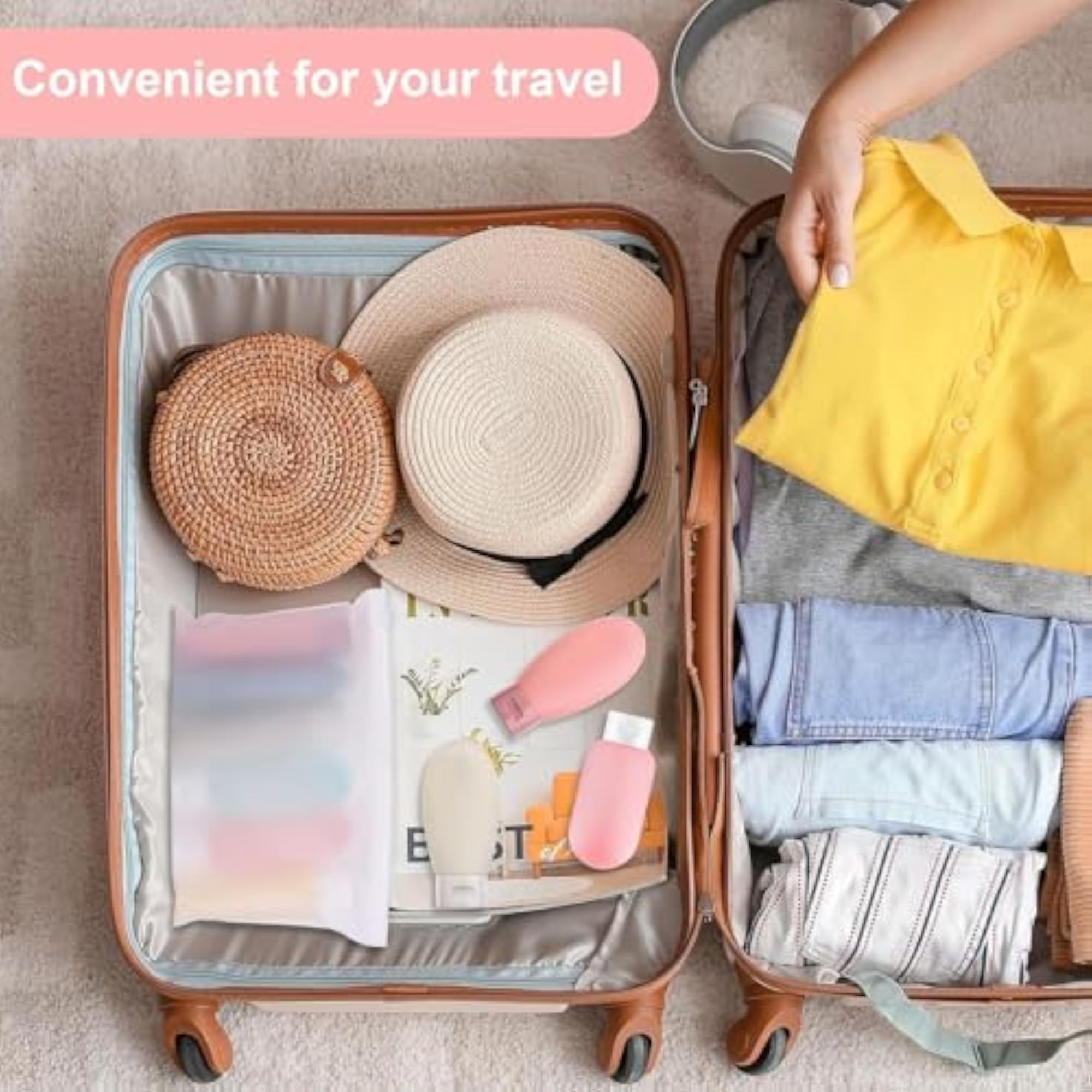 Travel Bottles for Toiletries, Silicone Containers Set