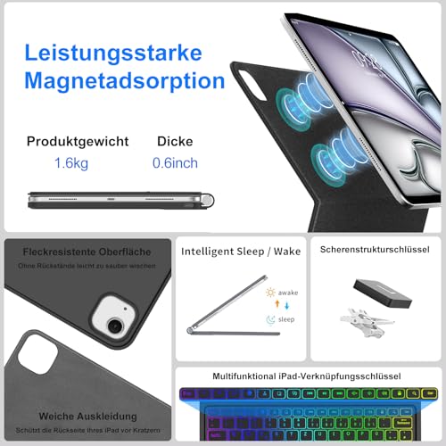 Teclado Magic Keyboard para iPad Pro 11 retroiluminado con panel táctil 3