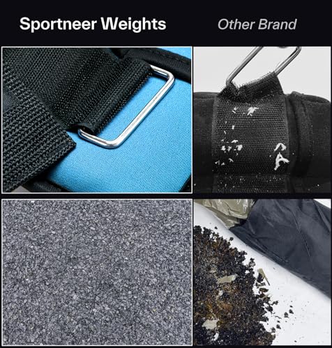 Image of Sportneer Adjustable Ankle Weights for Women and Men 7 lbs /Pair Adjustable Leg Weights with Secure Straps, Strength Training Weighted for Yoga, Walking, Running, Aerobics, Gym, Physical Therapy