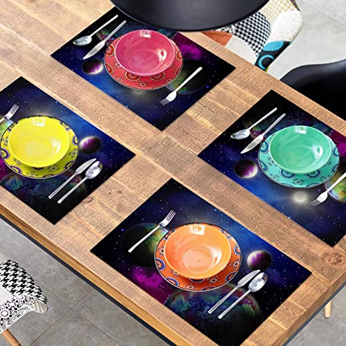Set de table de qualité supérieure motif espace abstrait résistant à la chaleur - 8