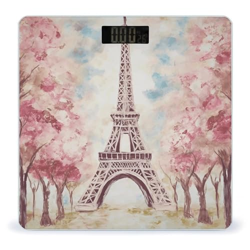 Báscula Digital Eiffel Tower Paris para Baño 26x26 cm miniatura 1