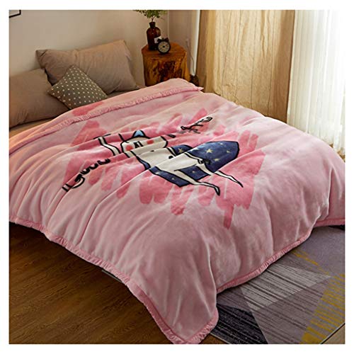 Manta Otoño Caliente del Invierno Polar de Coral Grueso cómodo Respirable Piel del sofá Cama for el automóvil (Color : Pink)
