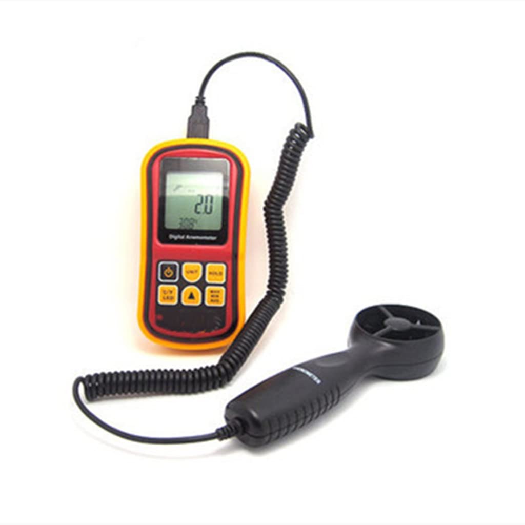 Anemometer Wind Speed GaugeTemperature Measure Digital Thermometer Professional Tools
