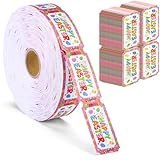 Cholemy 1000 Pcs Easter Tickets Roll Numbered Multicolor Egg Bunny Door Drinks Game Raffle Tickets for Happy Easter Carnival Party Favors Decorations Supplies(Happy Easter)