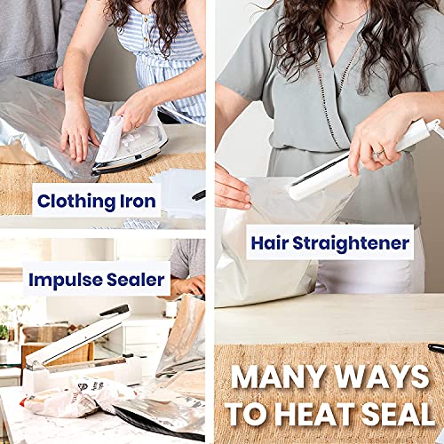 75X Wallaby 1-Gallon Mylar Bag Bundle - (5 Mil - 10" X 14") Mylar Bags, 80X 400Cc Oxygen Absorbers, 80X Labels - Heat Sealable, Food Safe, & Reliable Long Term-Food Storage Solutions - Silver #TOP4