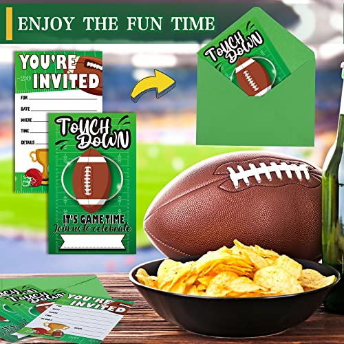 60 Pcs Football Soccer Birthday Party Invitations For Boys With Envelopes Ticket Sports Party Invites Game Time Girl Team Game Day Theme Invite For Kids Birthday Baby Shower Invitations (Football) #TOP6