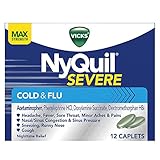 Vicks NyQuil SEVERE Cough Cold and Flu Relief, 12 Caplets