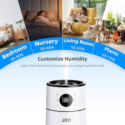 Large Room Ultrasonic Cool Mist Humidifier with Remote Control - 8L/2.1Gal