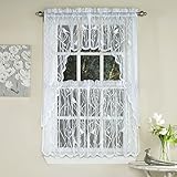 Songbird Lace Swag Pair, 56W x 38L, White