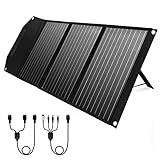 ROCKPALS 60W Foldable Solar Panel with ETFE Technology, Parallel Cable, USB-C, Kickstand Portable...