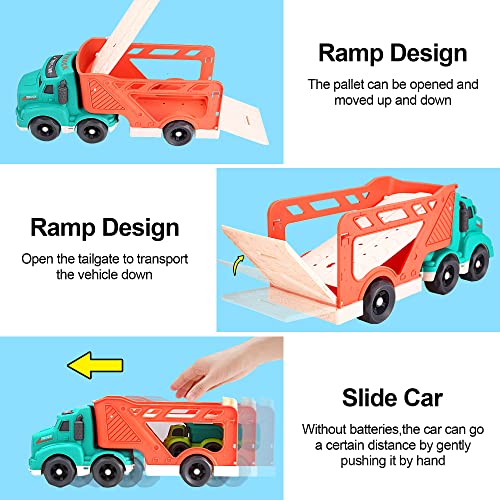 Car Toys For Toddlers Boys, 7 In 1 Carrier Truck Transport Vehicles Car Toys For 1 2 3 4 5 6 Year Old Boys Toddlers Birthday Gifts, Carrier Toy Car Trucks With Light Sound #TOP2
