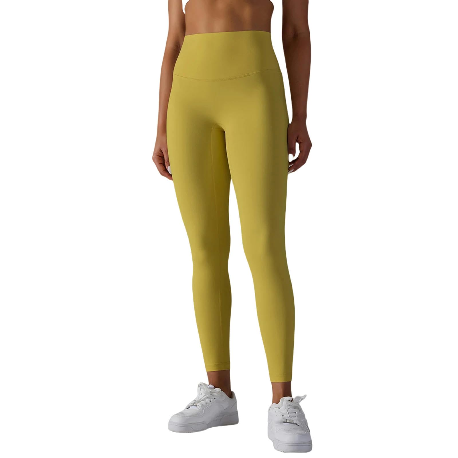 Legginsy dla kobiet UK legginsy do jogi damskie legginsy fitness spodnie rowerowe do biegania oddychające legginsy sportowe wysoka talia - błękitne - S