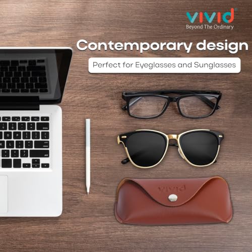 Image of VIVID Unisex Specs Snap Button Eyewear Dabbi Faux Leather Soft Case Cover