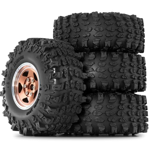 Roues en Métal 1.9 Pouces et Pneus RC Haute Performance pour SCX10 D90