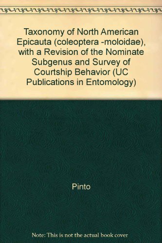 The Taxonomy of North American Epicauta (Universi, Band 110)