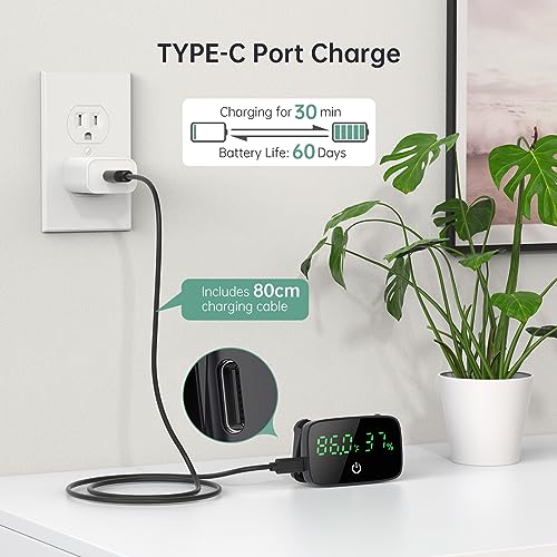 Paizoo ATFH-1 Reptile Thermometer Hygrometer, Led Digital Terrarium Thermometer And Humidity Gauge Snake Tank Accessories thumb #3